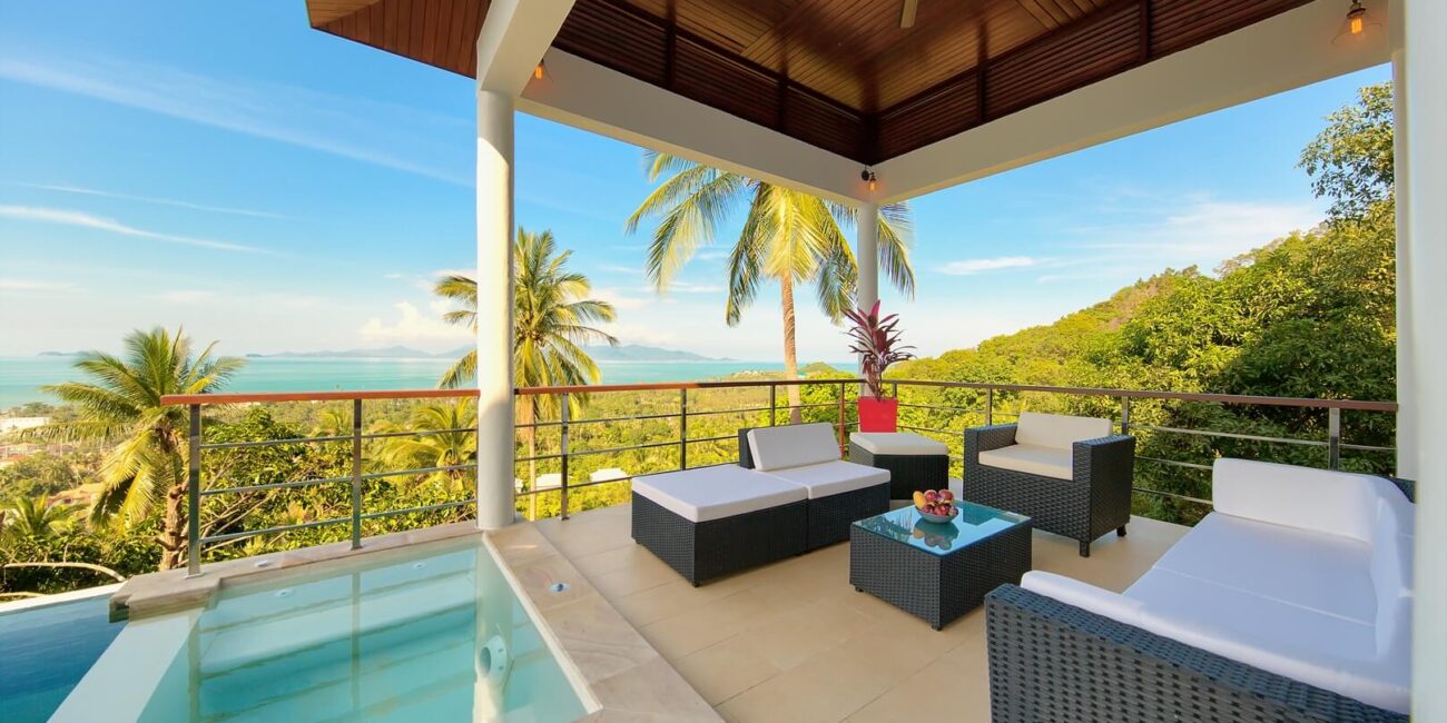 Modern 4 Br SeaView Villa in Maenam Hill