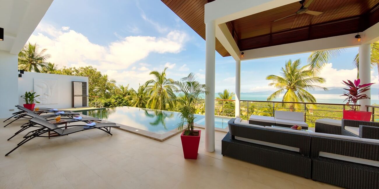 Modern 4 Br SeaView Villa in Maenam Hill