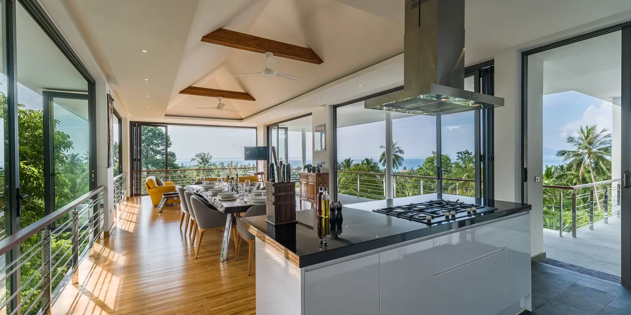 Panoramic 3 Bedrooms Seaview Villa in Maenam Hill