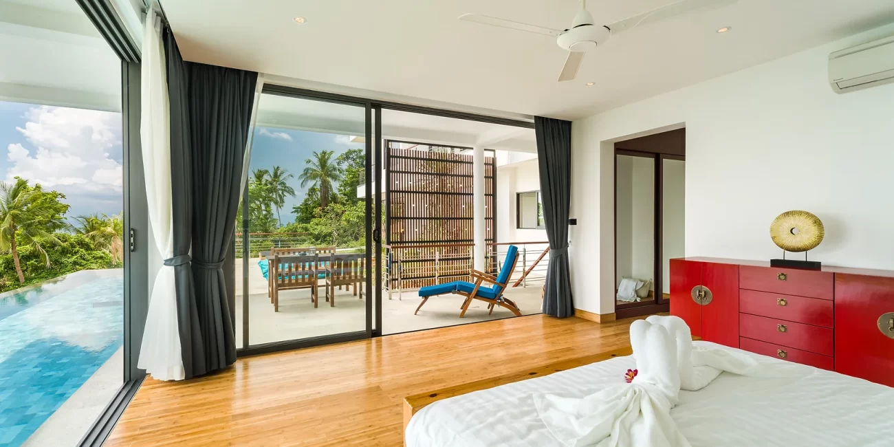 Panoramic 3 Bedrooms Seaview Villa in Maenam Hill