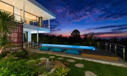 Panoramic 3 Bedrooms Seaview Villa in Maenam Hill