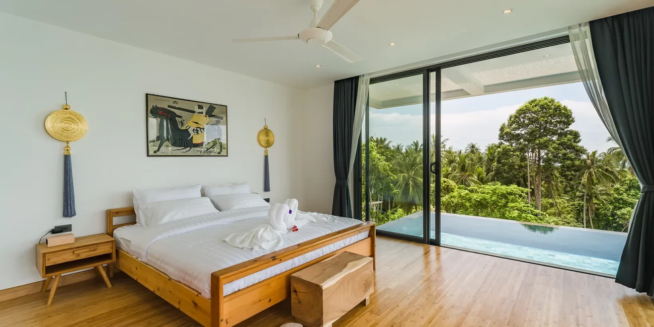 Panoramic 3 Bedrooms Seaview Villa in Maenam Hill