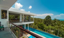 Panoramic 3 Bedrooms Seaview Villa in Maenam Hill