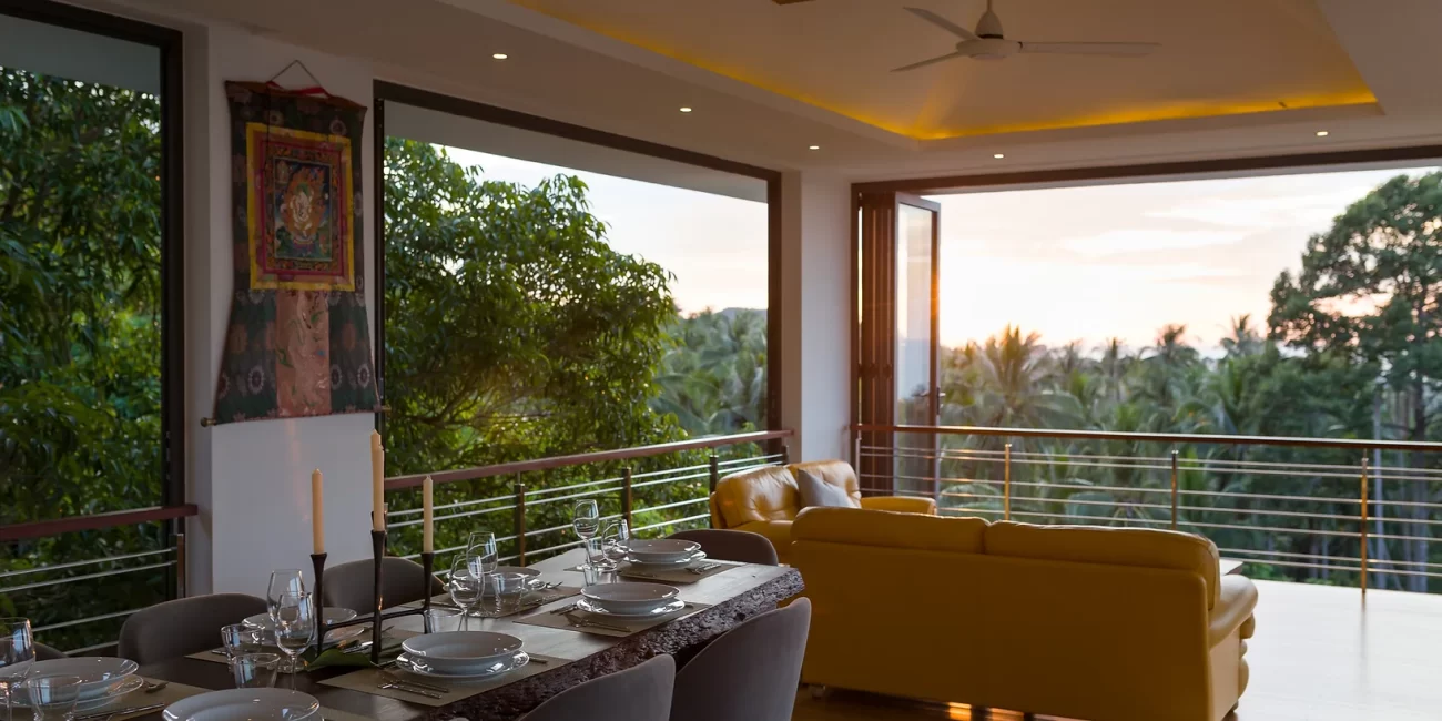 Panoramic 3 Bedrooms Seaview Villa in Maenam Hill