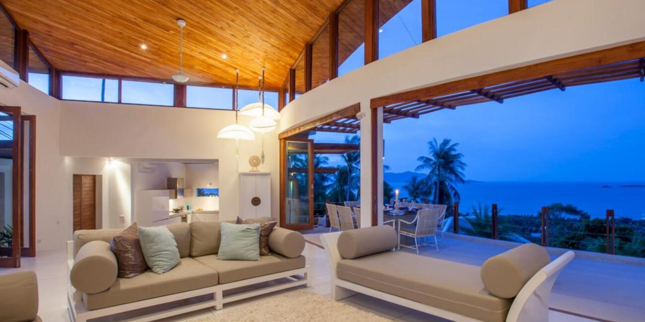 Luxury Ocean View 5 Br Villa in Maenam