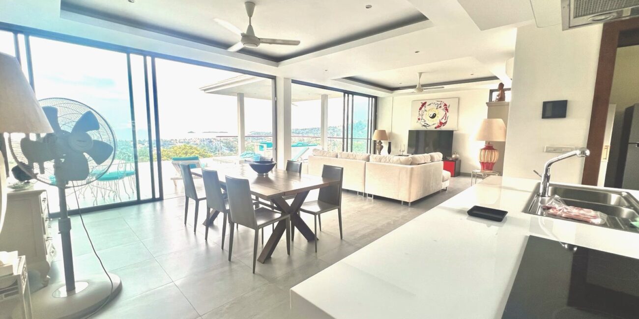 Large 3 Br Sea View Villa in Bophut hill