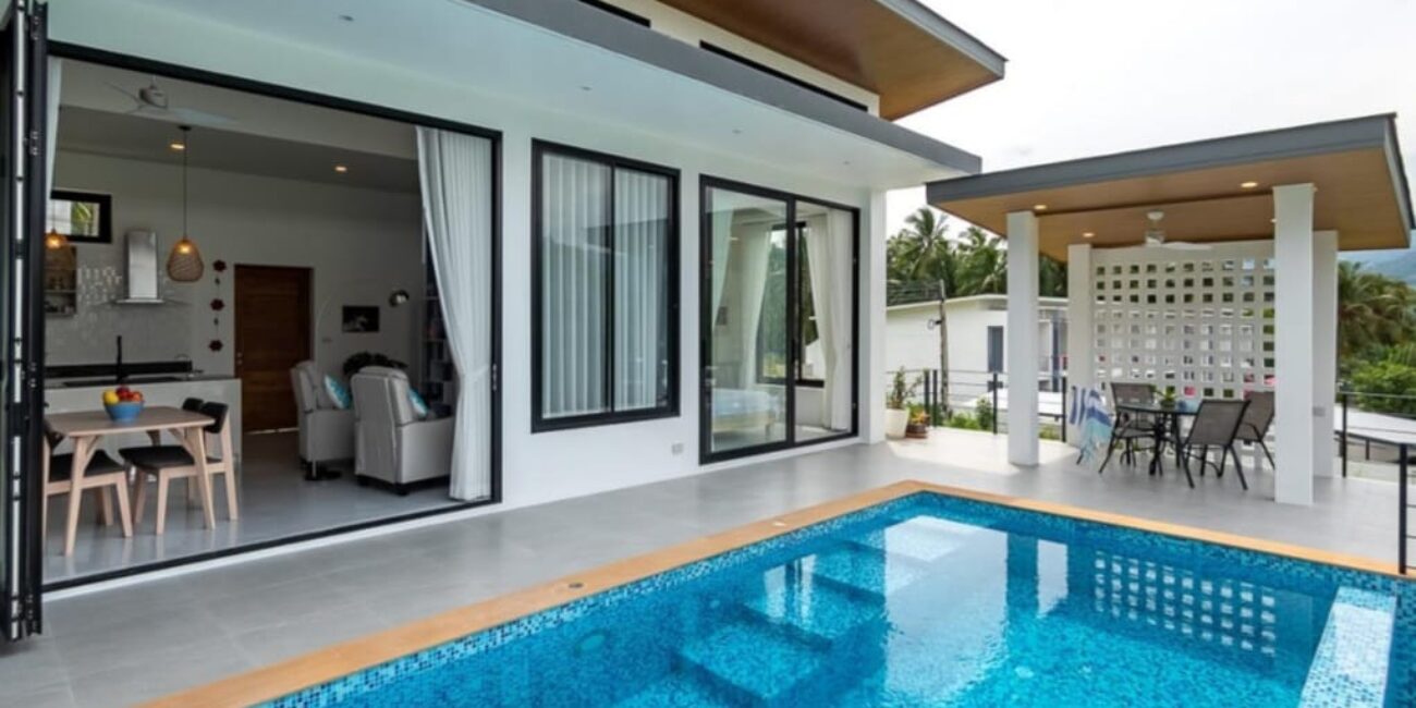 New Modern 2 Bedrooms pool villa in Maenam