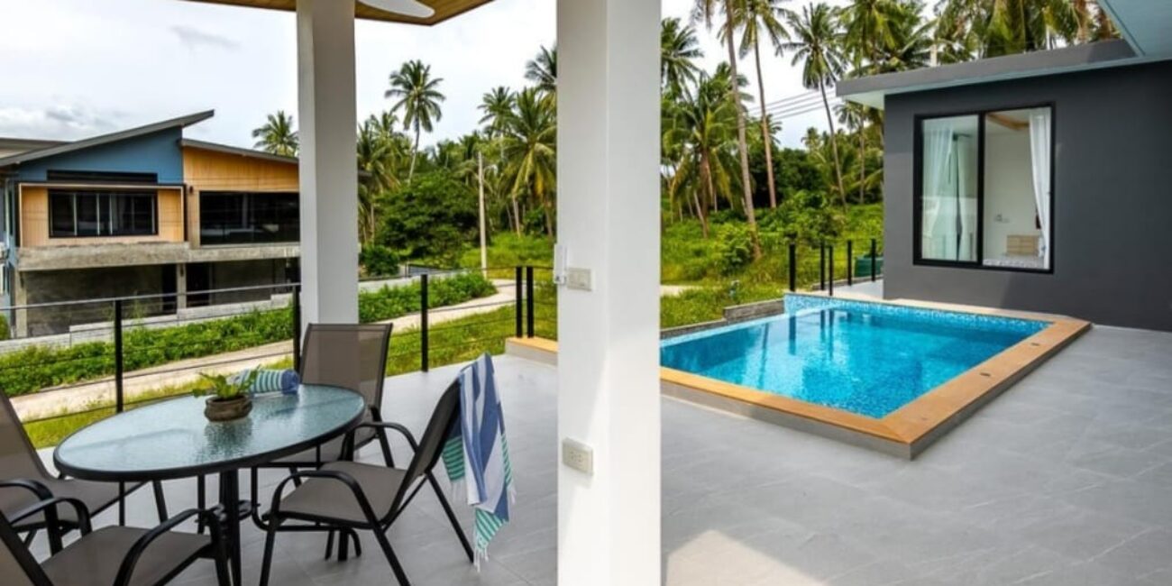 New Modern 2 Bedrooms pool villa in Maenam