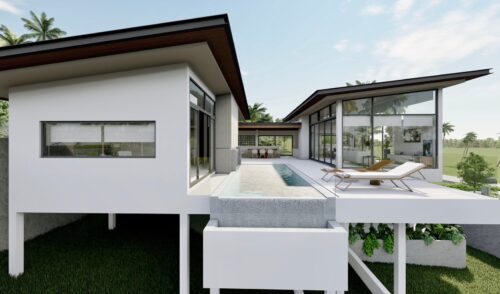 New 3 Bedrooms seaview pool villa in Maenam Hillside