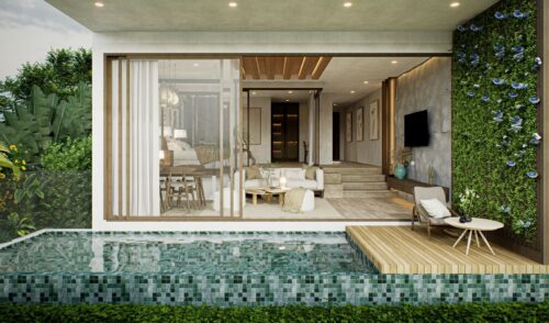 Studio with pool (No seaview) “The leaf service apartment in Angthong (Off-plan)”