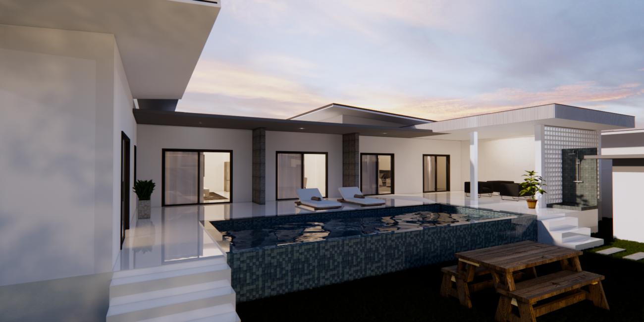 Modern pool villa 4br in Lamai