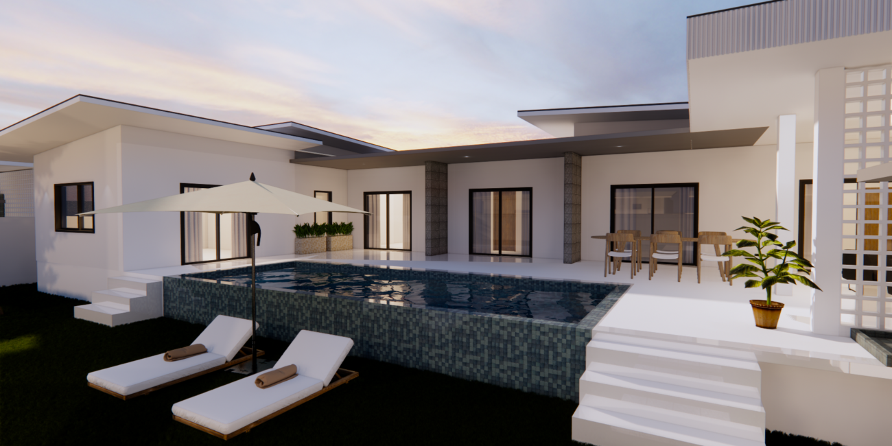 Modern pool villa 4br in Lamai