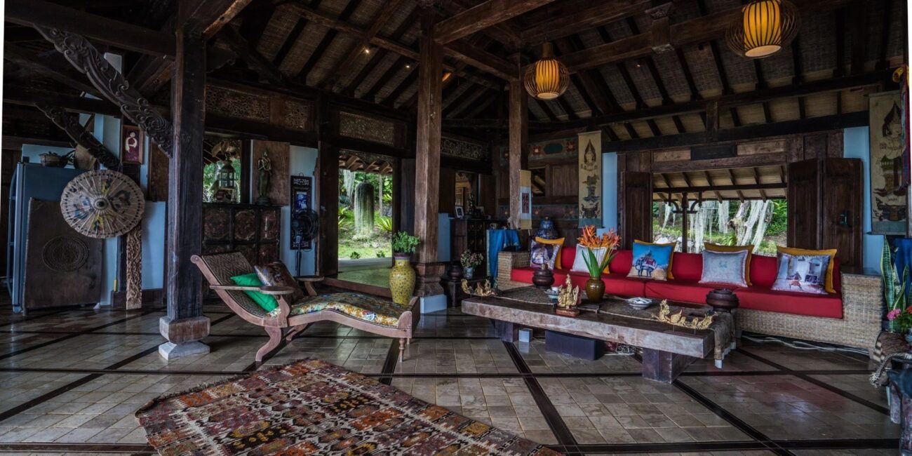 Indonesian Wood Mixed Sukhothai Art Villa with Panoramic Ocean Views